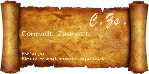 Conradt Zsanett névjegykártya